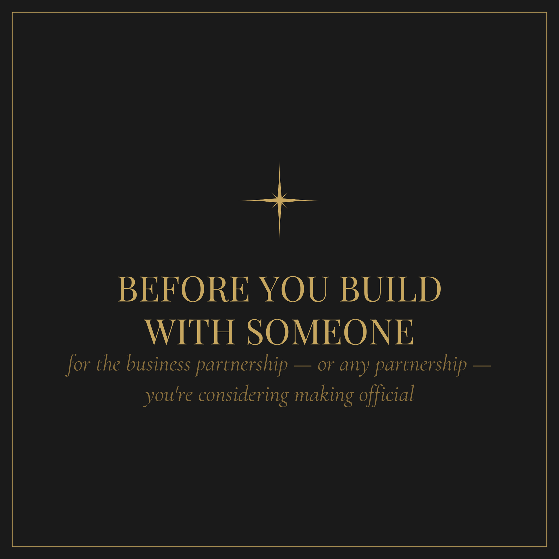 Before You Build With Someone — co-founder questions workbook for business partnerships