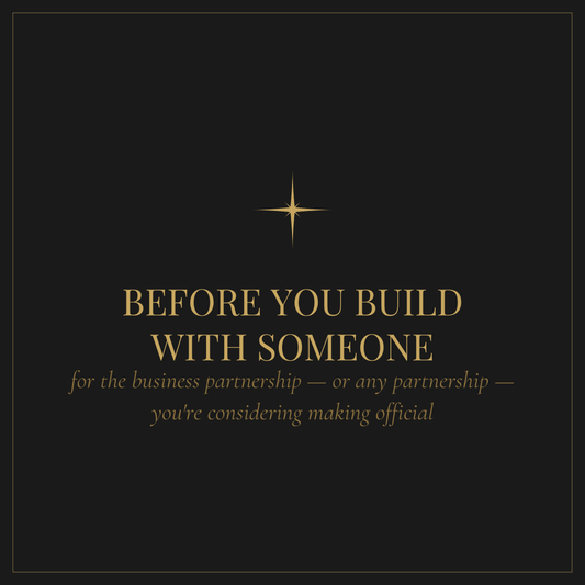 Before You Build With Someone — co-founder questions workbook for business partnerships