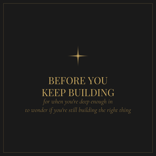 Before You Keep Building — mid-stage startup checkpoint workbook for founders
