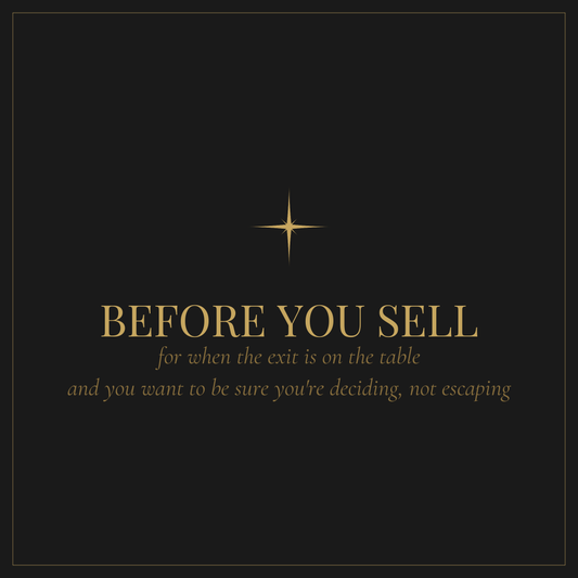 Before You Sell — workbook for founders considering exiting their business
