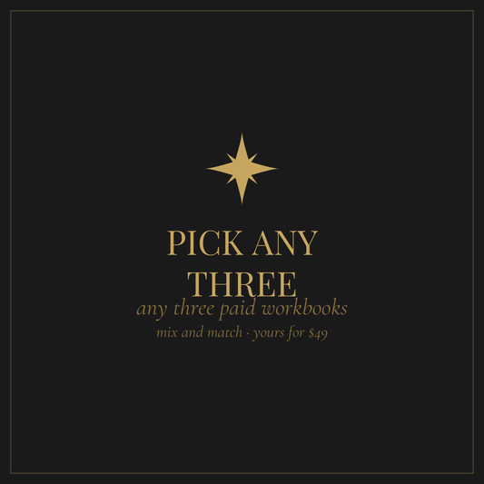 Pick Any Three — any three paid workbooks