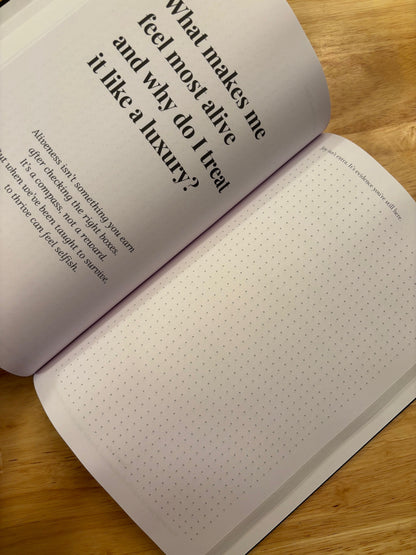 Real Growth self-reflection journal cover — 52 honest prompts for a year of personal growth
