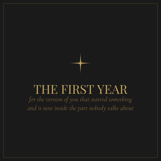 The First Year founder workbook — for the reality of year one in business nobody talks about
